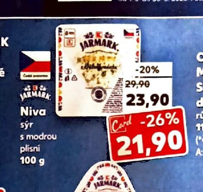 Jarmark Niva sýr s modrou plísní 100 g