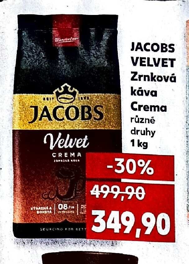 Jacobs Velvet zrnková káva