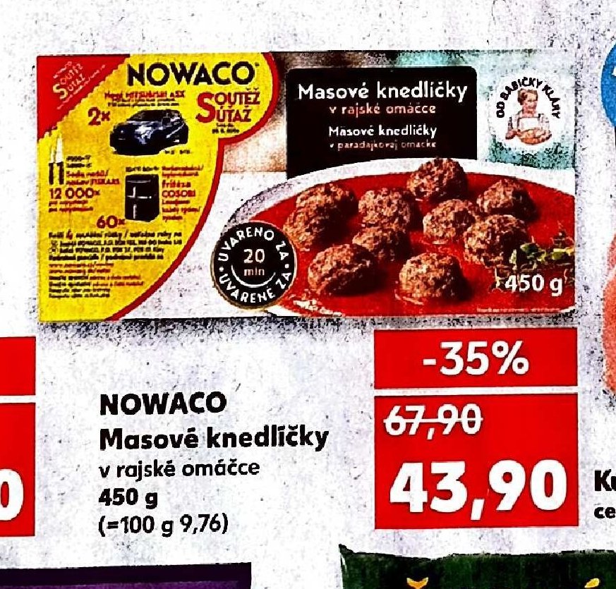 NOWACO Masové knedlíčky v rajské omáčce