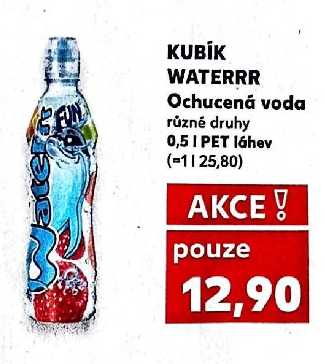 KUBÍK WATERrr Ochucená voda
