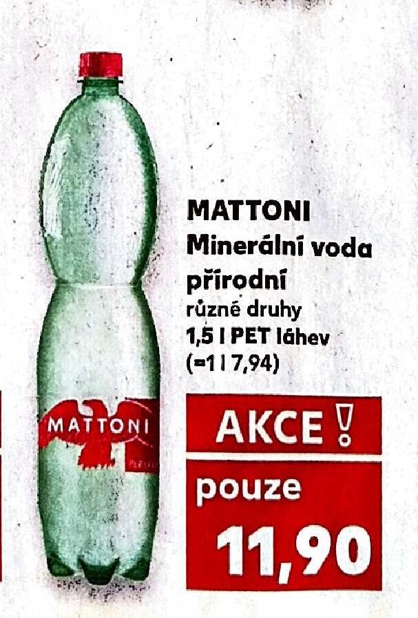 MATTONI Minerální voda