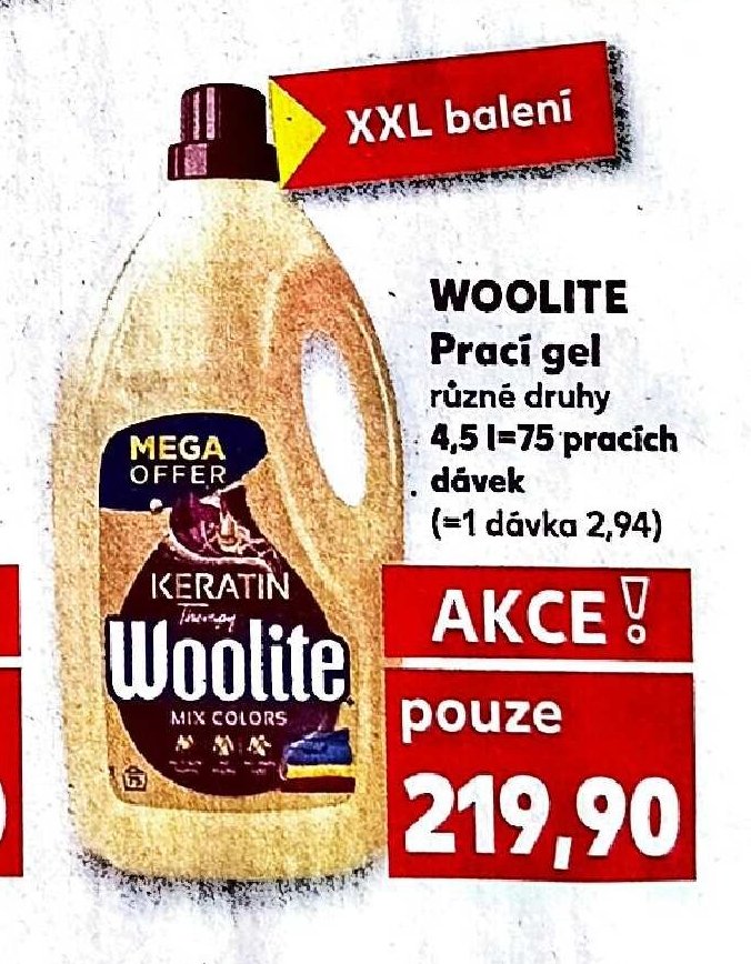 WOOLITE Prací gel různé druhy 4,5 l