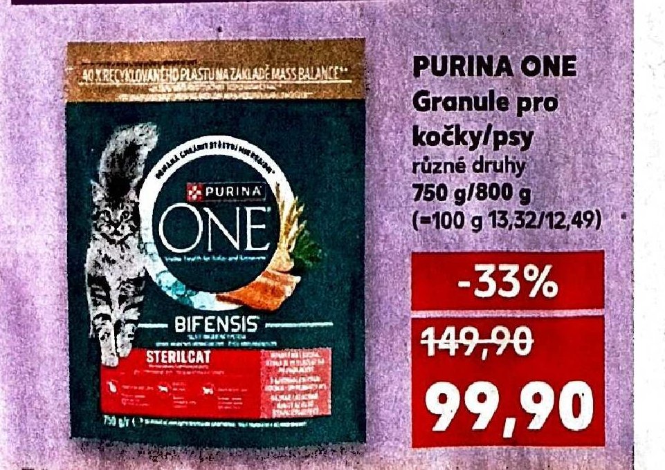PURINA ONE Granule pro kočky/psy různé druhy 750 g/800 g