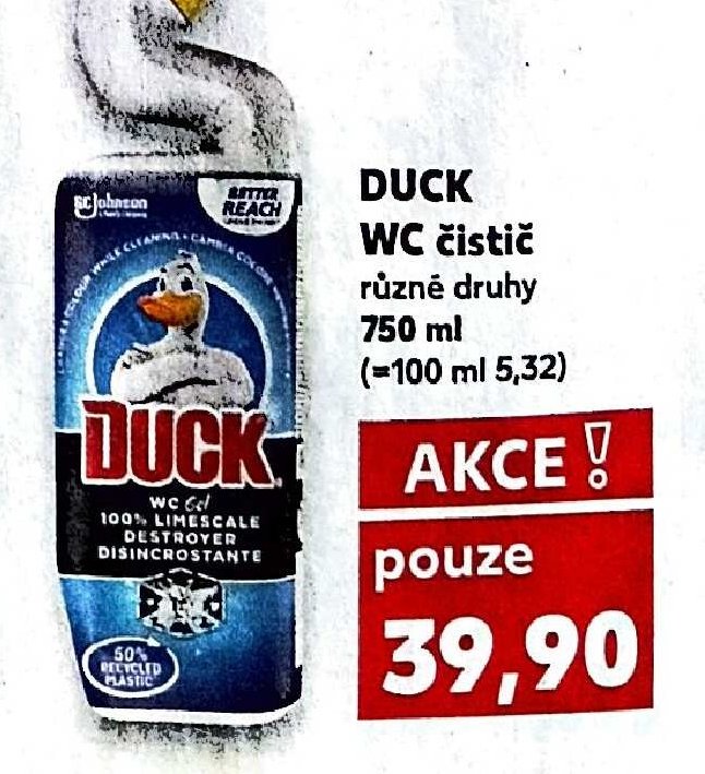 DUCK WC čistič různé druhy 750 ml