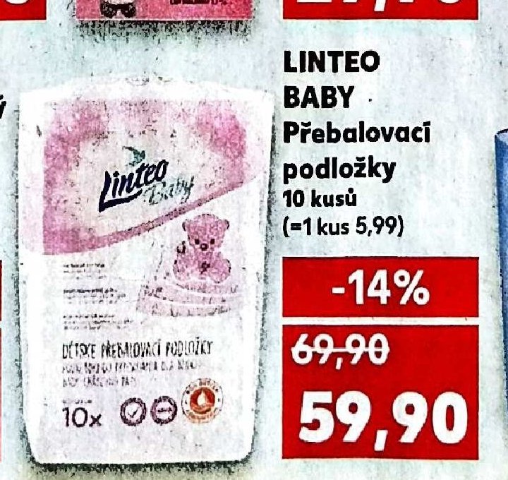 LINTEO BABY Přebalovací podložky