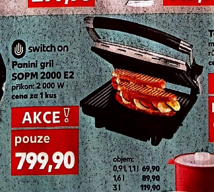 Panini gril SOPM 2000 E2