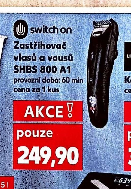 Zastřihovač vlasů a vousů SHBS 800 A1