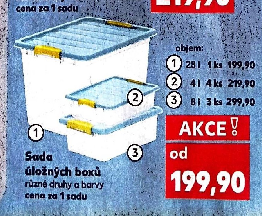 Sada úložných boxů (1, 2, 3)