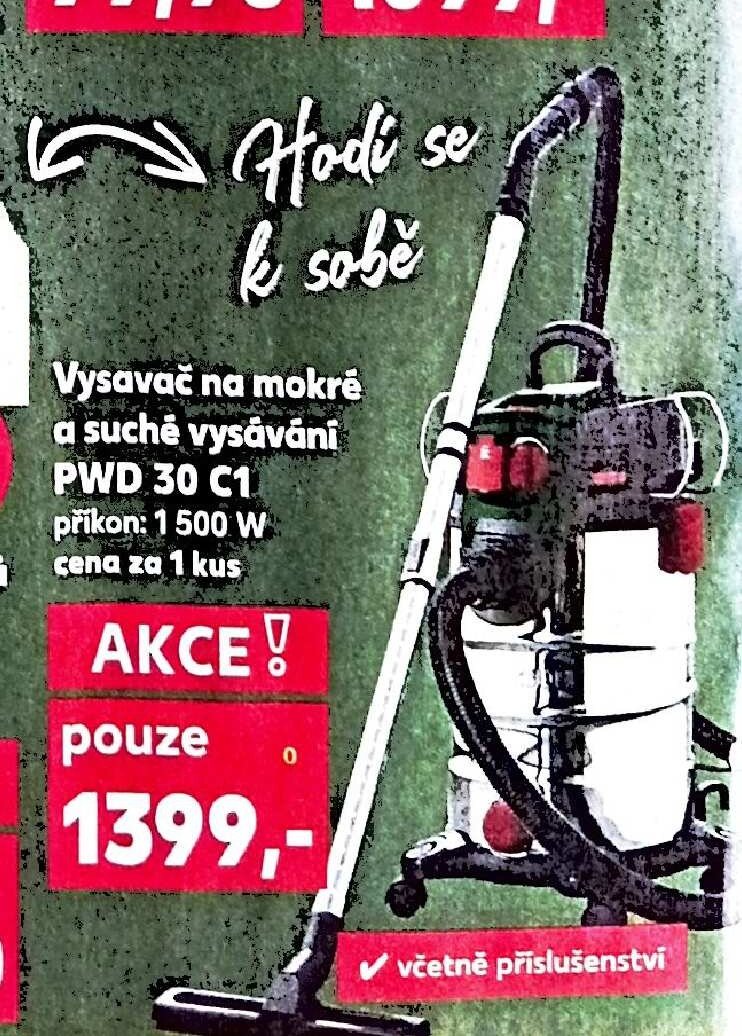 Vysavač na mokré a suché vysávání PWD 30 C1