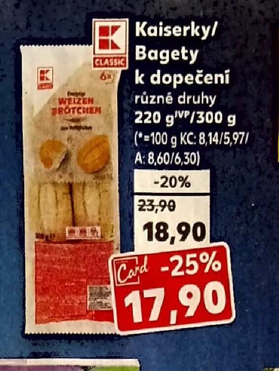Kaiserky/Bagety k dopečení