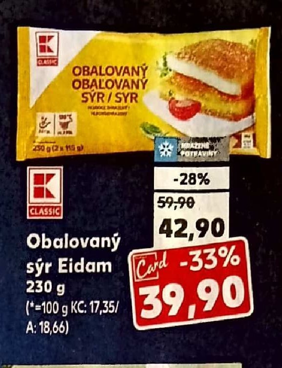 Obalovaný sýr Eidam