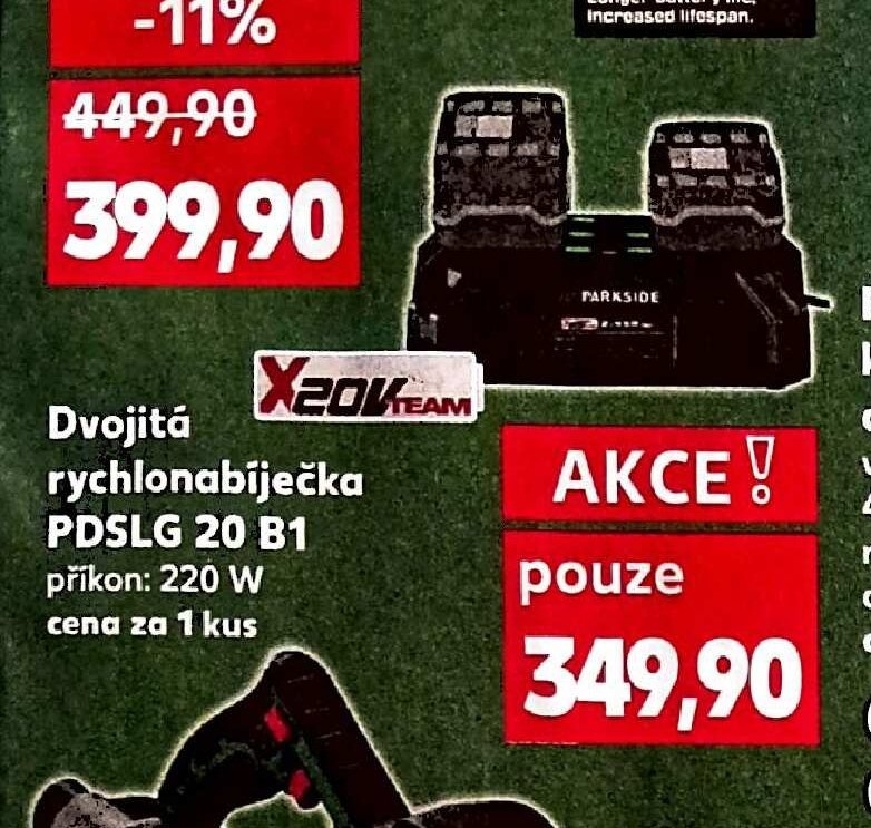 Dvojitá rychlonabíječka PDSLG 20 B1