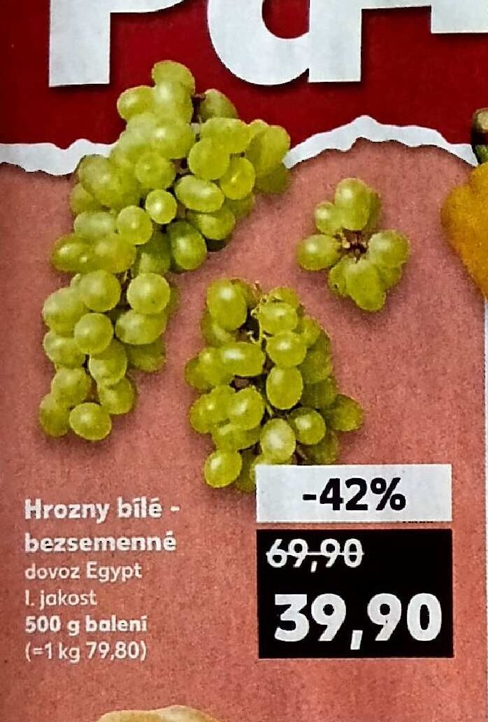 Hrozny bílé bezsemenné