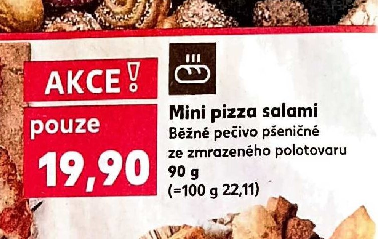 Mini pizza salami