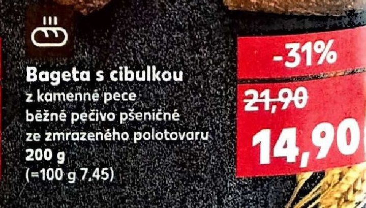 Bageta s cibulkou