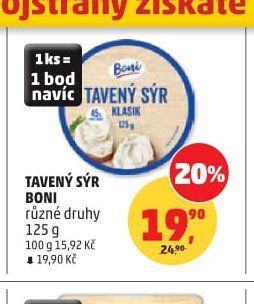 Tavený sýr Boni 125 g