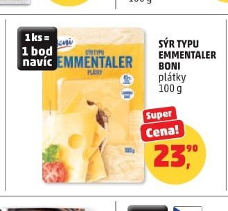 Sýr typu Emmentaler Boni 100 g