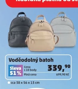 Voděodolný batoh