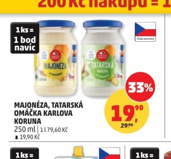 Majonéza, Tatarská omáčka Karlova Koruna
