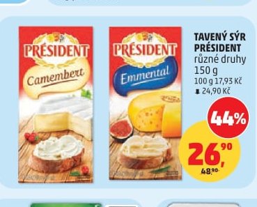 SÝR PRÉSIDENT různé druhy