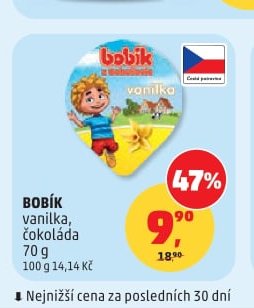 BOBÍK vanilka, čokoláda
