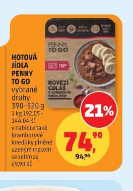 HOTOVÁ JÍDLA PENNY TO GO