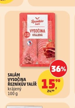 Salám Vysočina Řezníkův talíř 100 g