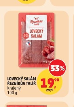 Lovecký salám Řezníkův talíř krájený 100 g