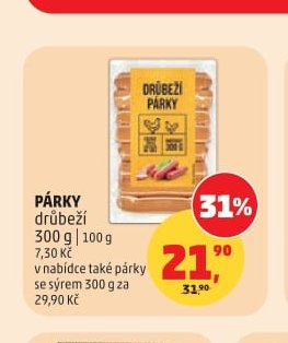 PÁRKY drůbeží 300 g