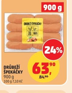 DRŮBEŽÍ ŠPEKÁČKY 900 g