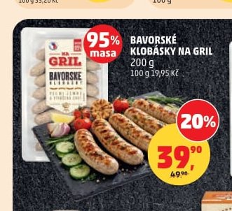BAVORSKÉ KLOBÁSKY NA GRIL 200 g