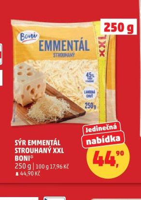 SÝR EMMENTÁL STROUHANÝ XXL BONI