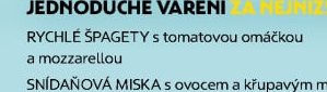 RYCHLÉ ŠPAGETY s tomatovou omáčkou a mozzarellou