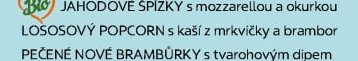 LOSOSOVÝ POPCORN s kaší z mrkvičky a brambor