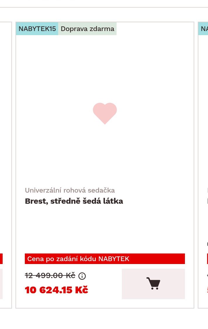 Univerzální rohová sedačka Brest, středně šedá látka