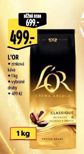 L'OR zrnková káva