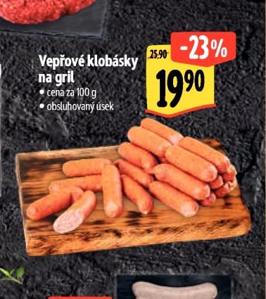 Vepřové klobásky na gril