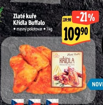 Zlaté kuře Křídla Buffalo