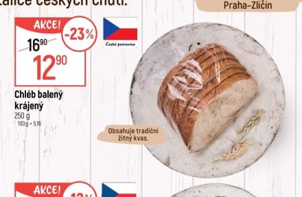 Chléb balený krájený
