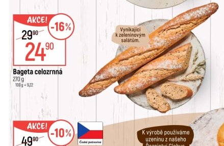 Bageta celozrnná