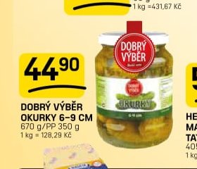 Dobrý výběr okurky