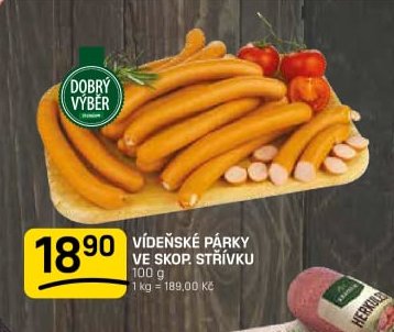 Vídeňské párky ve skop. střívku