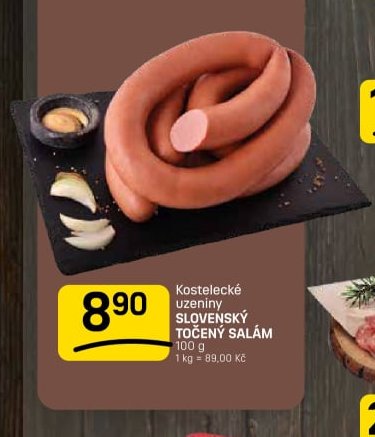 Kostelecké uzeniny slovenský točený salám