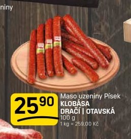 Maso uzeniny Písek klobása dračí | otavská