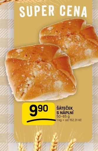 ŠÁTEČEK S NÁPLNÍ 50-65 g