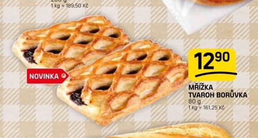 MŘÍŽKA TVAROH BORŮVKA 80 g