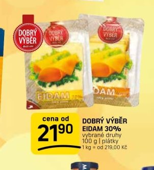 DOBRÝ VÝBĚR EIDAM 30%