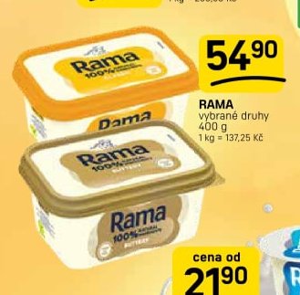 RAMA vybrané druhy