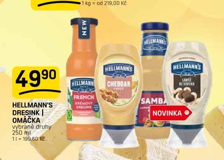 HELLMANN'S DŘESINK | OMÁČKA vybrané druhy