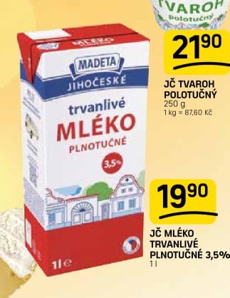 JČ MLÉKO TRVANLIVÉ PLNOTUČNÉ 3,5%
